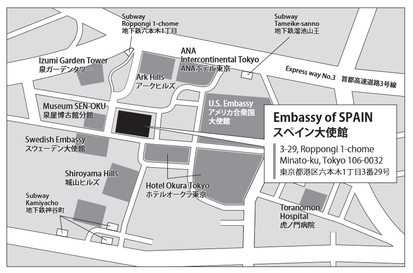 Map Spain Embassy