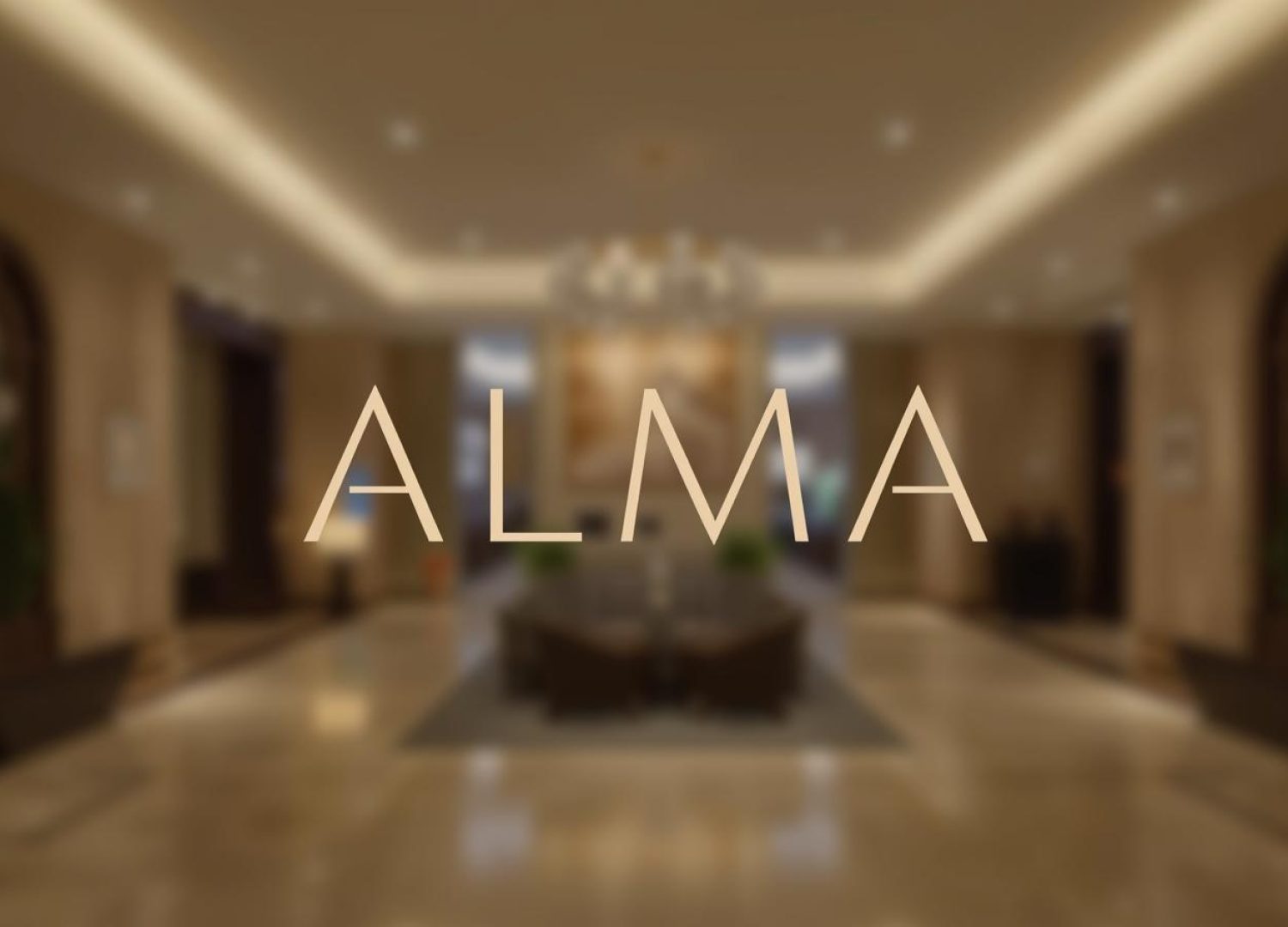 with the first logo of alma you created_ logo alma and hotel background